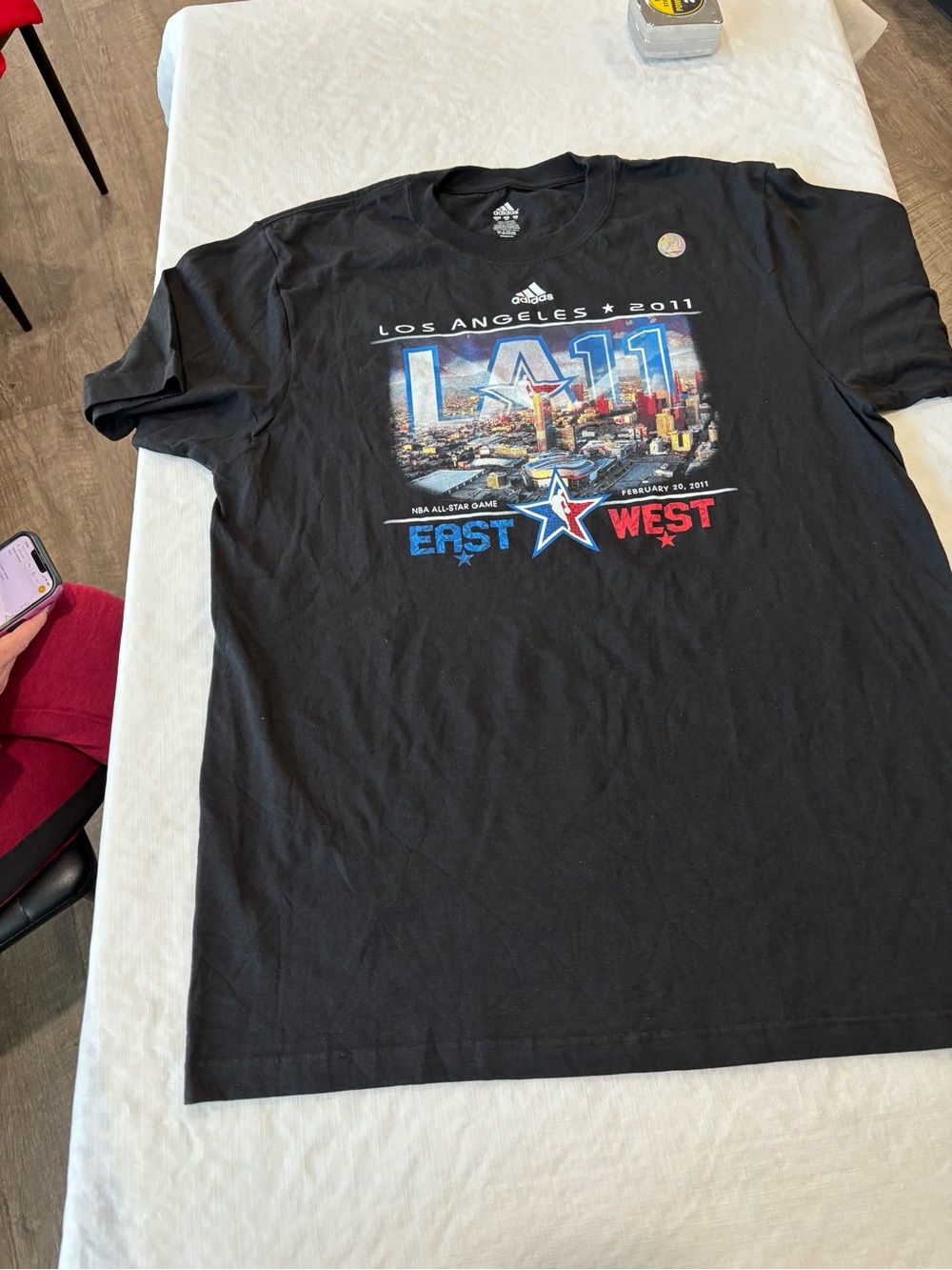 adidas Black Men’s LA 2011 All-Star Graphic Tee nwt XL